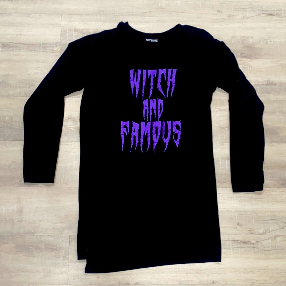 Long Sleeve Black Hot Topic “Witch and Famous” Dress